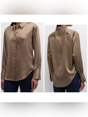 NWT Frame Denim Signature Silk Blouse Size S
